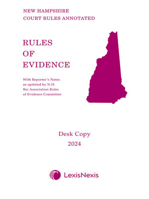 cover image of New Hampshire Rules of Evidence Desk Copy